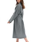 картинка Халат женский из хлопка Grey melange магазин Одежда+ являющийся официальным дистрибьютором в России 