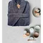 картинка Халат женский велюровый Solo Graphite магазин Одежда+ являющийся официальным дистрибьютором в России 
