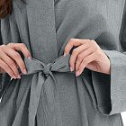 картинка Халат женский из хлопка Grey melange магазин Одежда+ являющийся официальным дистрибьютором в России 