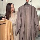 картинка Халат женский из хлопка Browny melange магазин Одежда+ являющийся официальным дистрибьютором в России 
