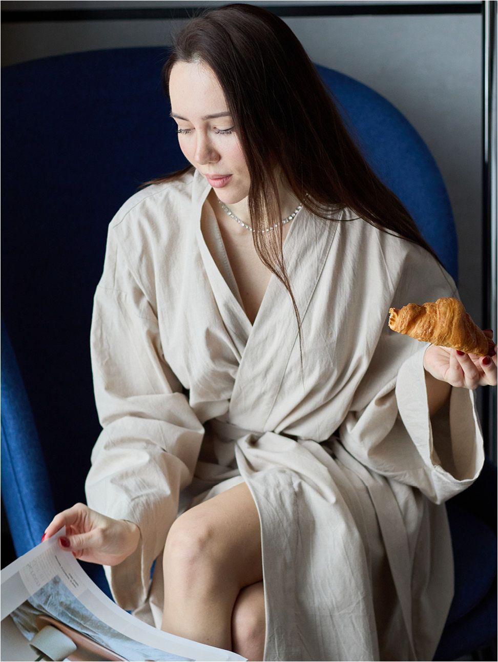 Банный Халат женский из хлопка Latte melange
