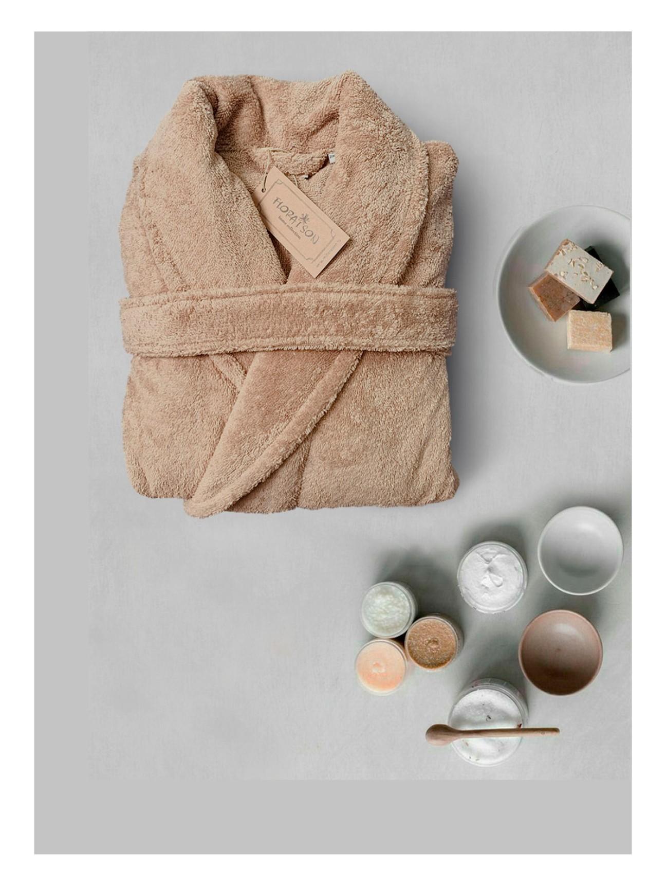 Халат женский велюровый Solo Beige