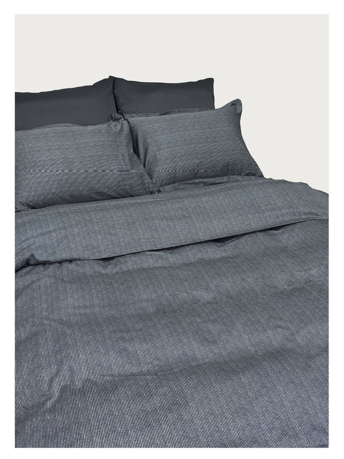 Евро комплект Minimalism Satin Grey Stripe