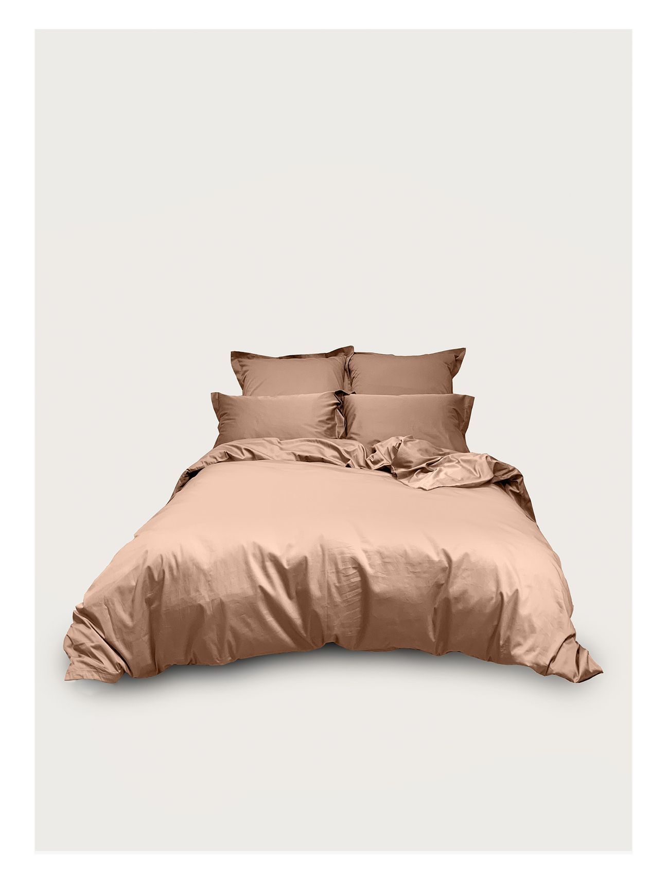 Комплект постельного белья Евро комплект Minimalism Satin Caramel