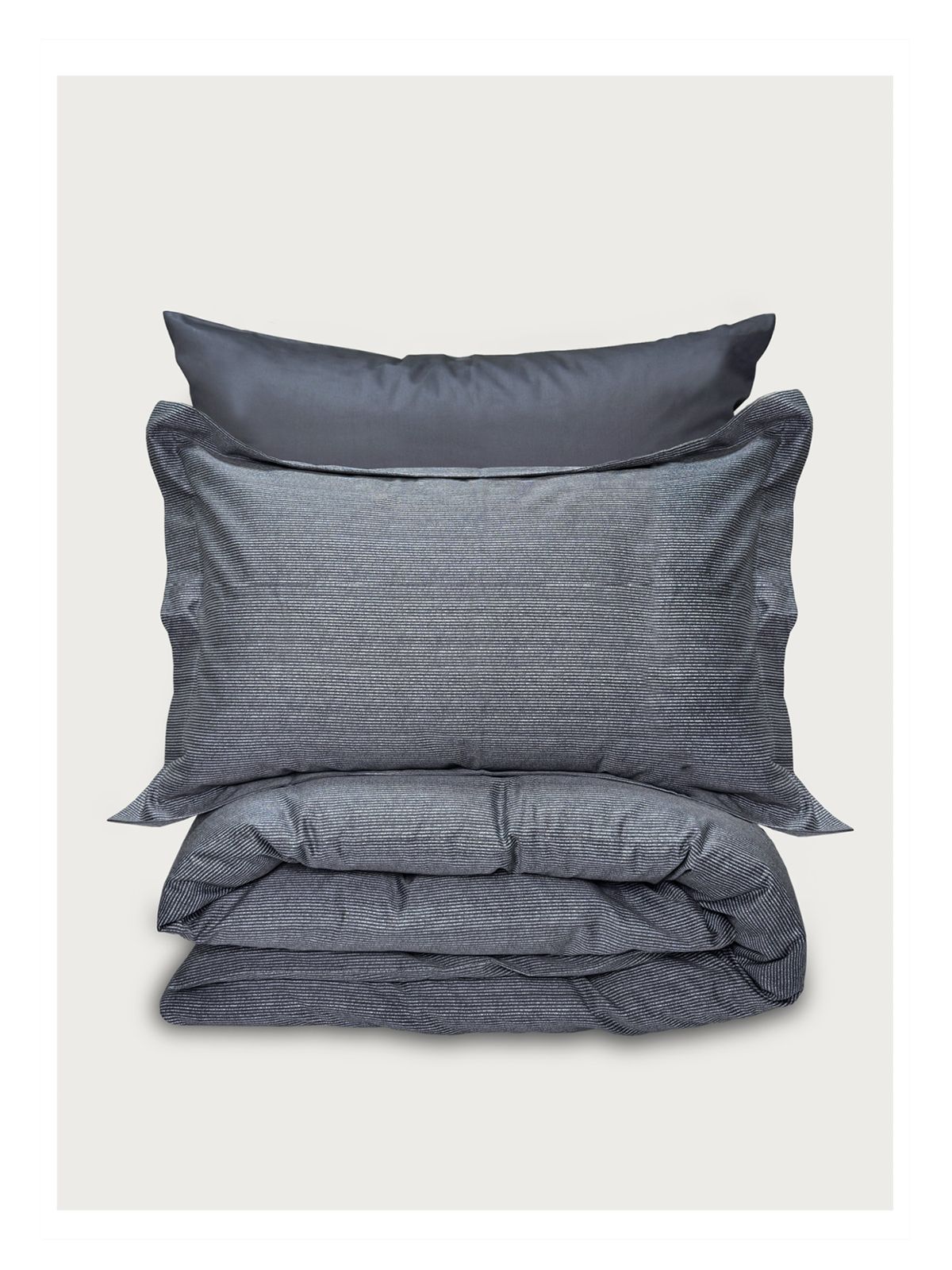 Евро комплект Minimalism Satin Grey Stripe