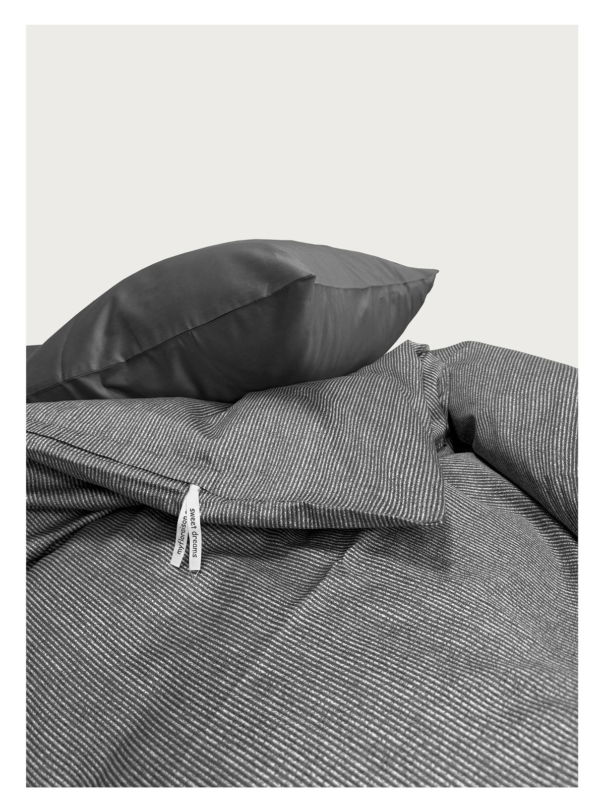Евро комплект Minimalism Satin Grey Stripe