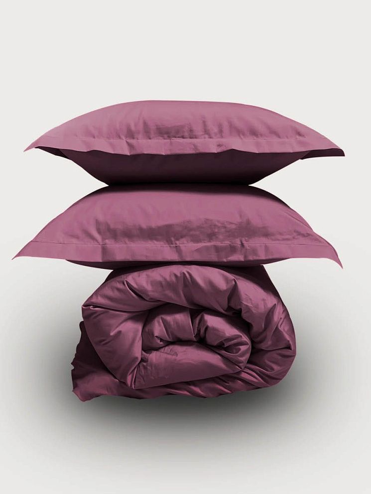 картинка Семейный комплект Minimalism Satin Plum магазин Одежда+ являющийся официальным дистрибьютором в России 