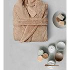 картинка Халат женский велюровый Solo Beige магазин Одежда+ являющийся официальным дистрибьютором в России 
