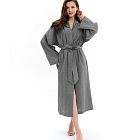 картинка Халат женский из хлопка Grey melange магазин Одежда+ являющийся официальным дистрибьютором в России 