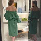 картинка Халат женский из хлопка Green melange магазин Одежда+ являющийся официальным дистрибьютором в России 