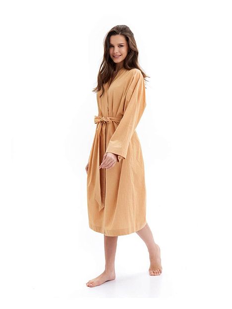 Халат женский из хлопка Ochre melange