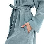 картинка Халат женский из хлопка Light-blue melange магазин Одежда+ являющийся официальным дистрибьютором в России 