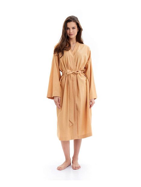Халат женский из хлопка Ochre melange