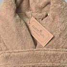 картинка Халат мужской велюровый Solo Beige магазин Одежда+ являющийся официальным дистрибьютором в России 