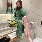 картинка Халат женский из хлопка Green melange магазин Одежда+ являющийся официальным дистрибьютором в России 